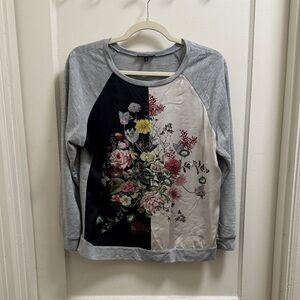 DREW Gray Long Sleeve Top